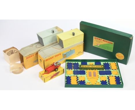 Dinky, a mixed boxed group of Accessories and similar to include, Dinky Builder Accessory Outfit 1A, French Dinky 2 x 502 Gar