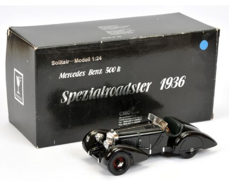 CMC 1:24 Scale M-001 Mercedes-Benz SSK 1932 Black Prince, although unchecked for completeness, condition generally appears to