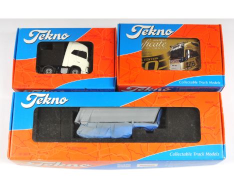 Tekno 1:50 Scale Truck &amp; Trailer Boxed Trio, to include; (1) Tri-Nations Units Collection No.5 Volvo FH04 Globetrotter XL