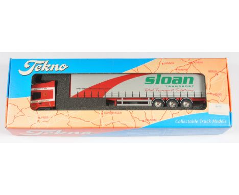 Tekno The British Collection No.114 1:50 Scale Scania Topline 530 with Curtain Side Trailer "Sloan Transport", Limited Editio