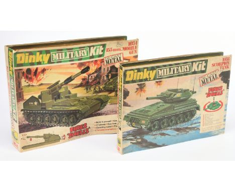 Dinky "Dinky Kit", a mixed pair of Military Tanks to include, Dinky 1038 Scorpion Tank and 1034 155mm Mobile Gun - Conditions
