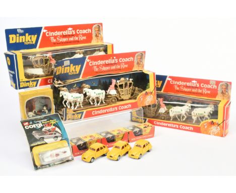 Dinky, Corgi and similar, a mixed group of TV and Film related items to include, 3 x Dinky Toys 111 Cinderella's Coach from t
