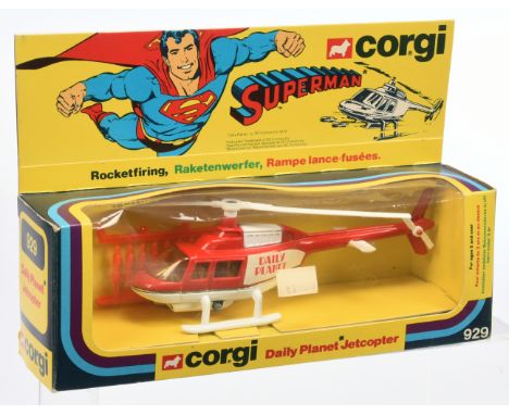 Corgi 929 DC Comics Superman Daily Planet Jetcopter, red, white including blades and rotor, condition appears to be Near Mint