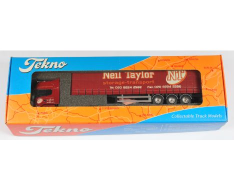 Tekno The British Collection No.115 1:50 Scale Scania 124L 420 with Curtain Side Trailer "Neil Taylor", with accessories, alt