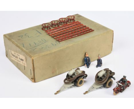 Taylor &amp; Barrett No.212 A.R.P. Series Trailer Pumps x2, two-wheeled pump trailers with lift-off pumps and original rubber