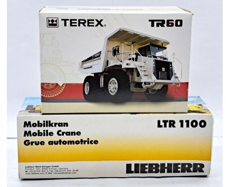 Conrad &amp; NZG 1:50 Scale Boxed Construction Pair, to include;(1) Conrad No.2738/0 Liebherr LTR 1100 Mobile Crane "Felberma