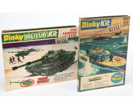 Dinky "Dinky Kit", a mixed pair of Military Vehicles to include, Dinky 1050 Motor Patrol Boat, Dinky 1036 Leopard Tank - Cond