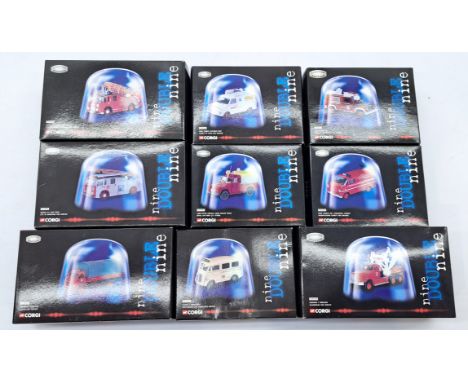 Corgi Nine Double Nine (9 Double 9) 1:50 Scale Boxed Fire Service Vehicle Group, to include CC02301 Ford Transit MK I Emergen