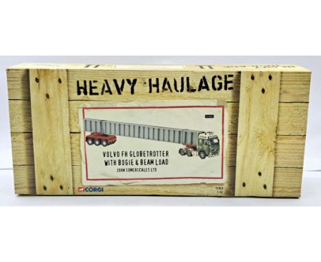 Corgi Heavy Haulage 1:50 Scale Volvo FH Globetrotter with Bogie &amp; Beam Load "John Somerscales Ltd.", although unchecked f
