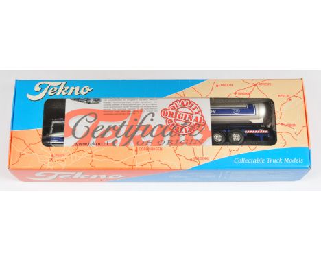Tekno 1:50 Scale Scania 164L Longnose Cab with Tanker "H.J. Van Bentum", with accessories, although unchecked for completenes