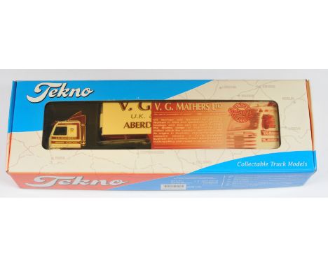 Tekno No.2750 1:50 Scale Scania R143 450 with Refrigerator Trailer "V.G. Mathers Ltd.", Limited Edition 133/300, with accesso