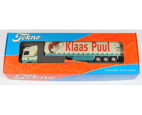Tekno 1:50 Scale Mercedes-Benz Actros LH1841 with Refrigerator Trailer "Klaas Puul", with accessories, although unchecked for