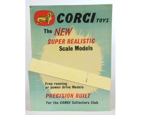 Corgi Extremely Rare Vintage Free Standing Card Shop Counter Display, circa 1950's "The New Super Realistic Scale Models", li