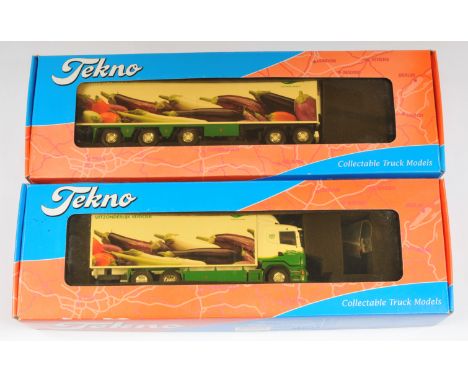 Tekno No.9450LZV 1:50 Scale Scania R-Series Rigid Truck with Refrigerator Trailer "The Greenery" "Dijco", with accessories, a