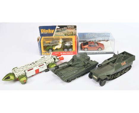 Dinky and similar, a mixed group to include TV and Film and Military Vehicles to include, Dinky Toys 7.5cm Tank Destroyer, Di