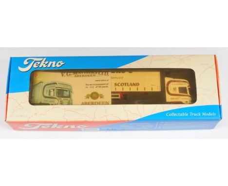 Tekno No.9972TS 1:50 Scale Scania R620 with Curtain Side Trailer "V.G. Mathers Ltd.", Limited Edition 52/190, with accessorie