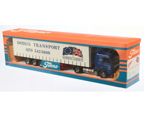 Tekno The British Collection No.76 1:50 Scale Volvo FH12 380 with Curtain Side Trailer "Dodd's Transport", with accessories, 