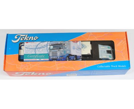 Tekno No.4950 1:50 Scale Scania 164L Topline with Container Trailer "J.G. Smith", Limited Edition 184/225, with accessories, 