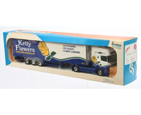 Tekno The British Collection No.106 1:50 Scale Scania 164L 480 with Refrigerator Trailer "Kelly Flowers Wholesale", with acce