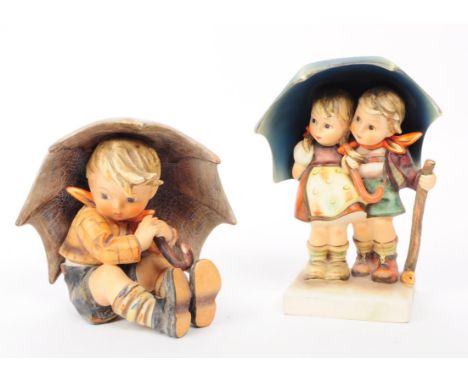 Hummel - W. Goebel - Two vintage mid 20th century West German bisque figures. The collection to include #152 Umbrella Boy, al