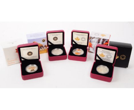 Royal Canadian Mint - A collection of four modern silver proof coins. The collection to include 2014 Limited Edition 75th Ann