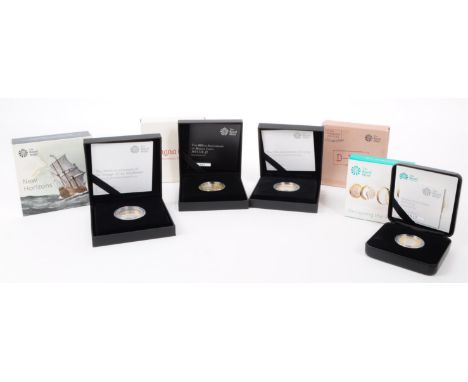 The Royal Mint - A collection of four silver proof coins. The collection to include The 400th Anniversary of the Voyage of th