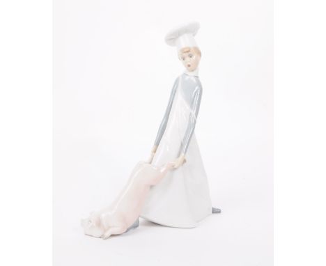 Lladro - Late 20th century porcelain figure 'Cook in Trouble' model number 4608 sculpted by Vincente Martinez. Makers mark pr