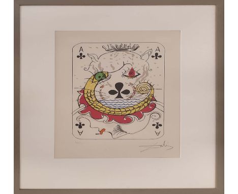 SALVADOR DALI, Amour et La Chance, lithograph on arches paper, 47cm x 32cm, signed, artists proof framed. (Subject to ARR - s