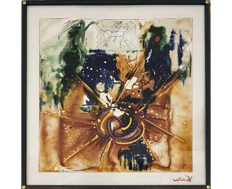 SALVADOR DALI (1904-1989), 'The Yin and The Yang' colour serigraph on silk, 75cm x 75cm, stamped signature and numbered 867/2