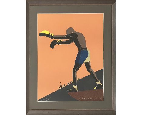 EDUARDO ARROYO (1937-2018), 'Direct Panama, 1984', lithograph, 86cm x 76cm, signed and numbered 107/150, framed. (Subject to 