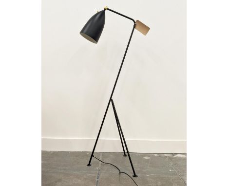 AFTER GRETA M GROSSMAN GRASSOPPER STYLE FLOOR LAMP, 147.5cm H at tallest. 