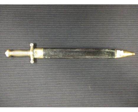 A 19th century French gladius type short sword and scabbard  