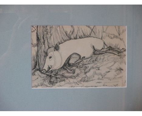 Marian Sugden etching, Pamela Hughes woodblock and another, largest 24 x 31cm (3)  