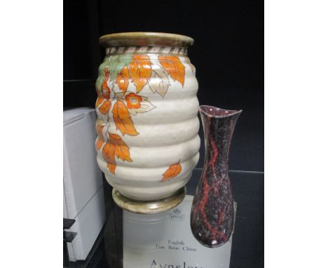 Charlotte Rhead ceramic vase and a Sylvac vase (2)  