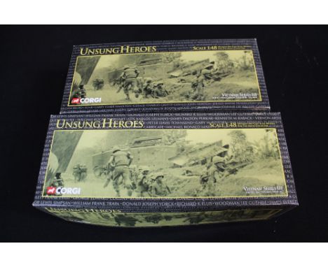 CORGI UNSUNG HEROES MODELS - a pair of Corgi scale 1:48 Unsung Heroes Vietnam Series III models in original boxes to include 