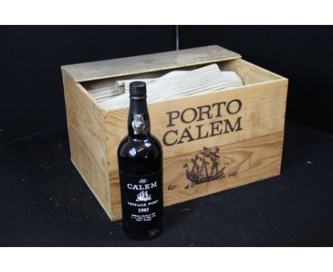 VINTAGE PORT - twelve bottles of A.A.Calem Vintage 1985 bottled 1987, (20%/75cl) six good labels, six labels with seepage.