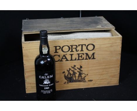 VINTAGE PORT - eleven bottles of 1985 Calem port, evidence of seepage from four bottles.
