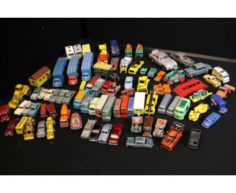 LESNEY MATCHBOX CORGI DIE CAST CARS/TRUCKS - Over 70 vehicles to include trucks, cars, James Bond DB7, commercial vehicles, b