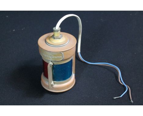 LIGHT - a copper and brass port & starboard, Simpson & Lawrence navigation light.