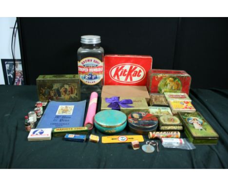 CHOCOLATE/ SWEET TINS - Collection of 33 various sweet packets, tins and boxes to with makers to include Meltis Crystallised 