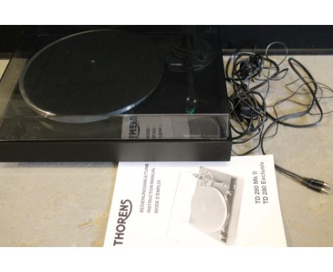 RECORD PLAYER - a Thorens TD280 Mk II turntable complete with instructions and in excellent working order and condition.