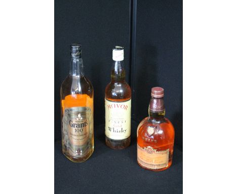 WHISKY - 3 bottles to include McIvor Scotch whisky 970cl), Grants Superior Strength Scotch Whisky and a bottle of Bells Conno