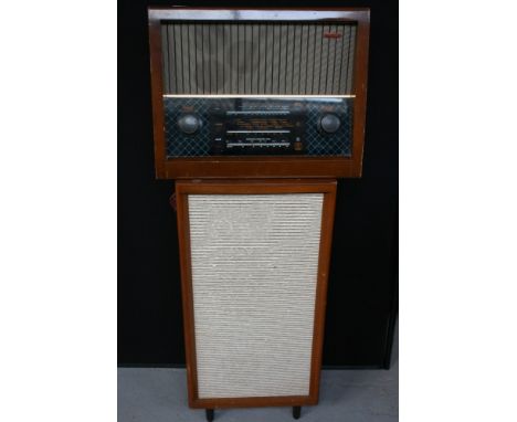 RADIO - a Murphy radio A212 on mains plug with additional Murphy upright free standing speaker