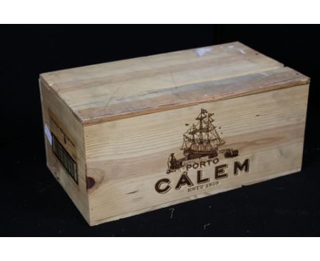 VINTAGE PORT - six bottles of 1987 Calem Vintage Port in unopened original wooden case.