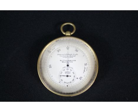 SURVEYING ANEROID - a brass improved altitude scale surveying aneroid compensated Rd149175, marked W.Littlejohn & Son Welling