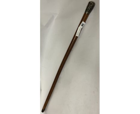 ORIENTAL SILVER TOPPED WALKING STICK