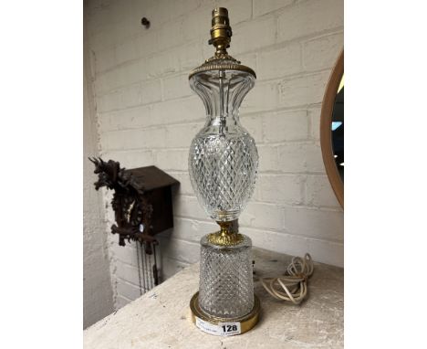 CUT GLASS TABLE LAMP - 46CMS (H)