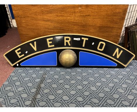 EVERTON BRASS STEAM ENGINE PLATE 150CMS X 40CMS 