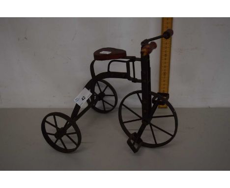 A vintage model of a bicycle