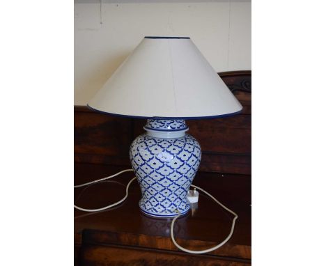 A good quality modern ceramic table lamp and shade